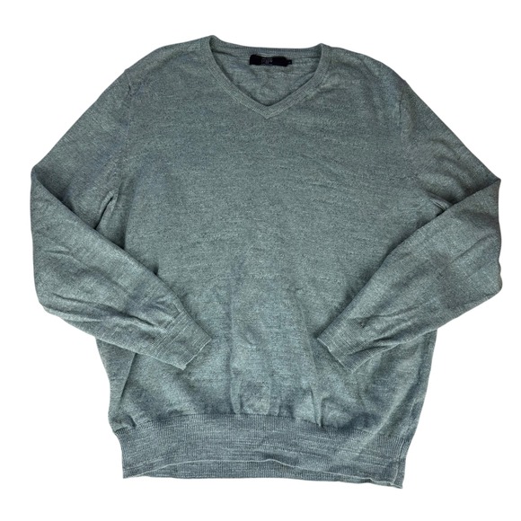 J. Crew Other - J Crew Mens V Neck Sweater Light Blue‎ Cotton Size Large